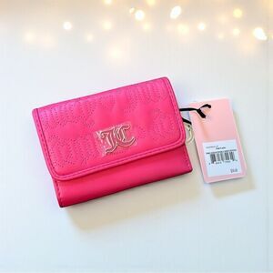 Juicy Couture Pink League Trifold Wallet — Key Heart